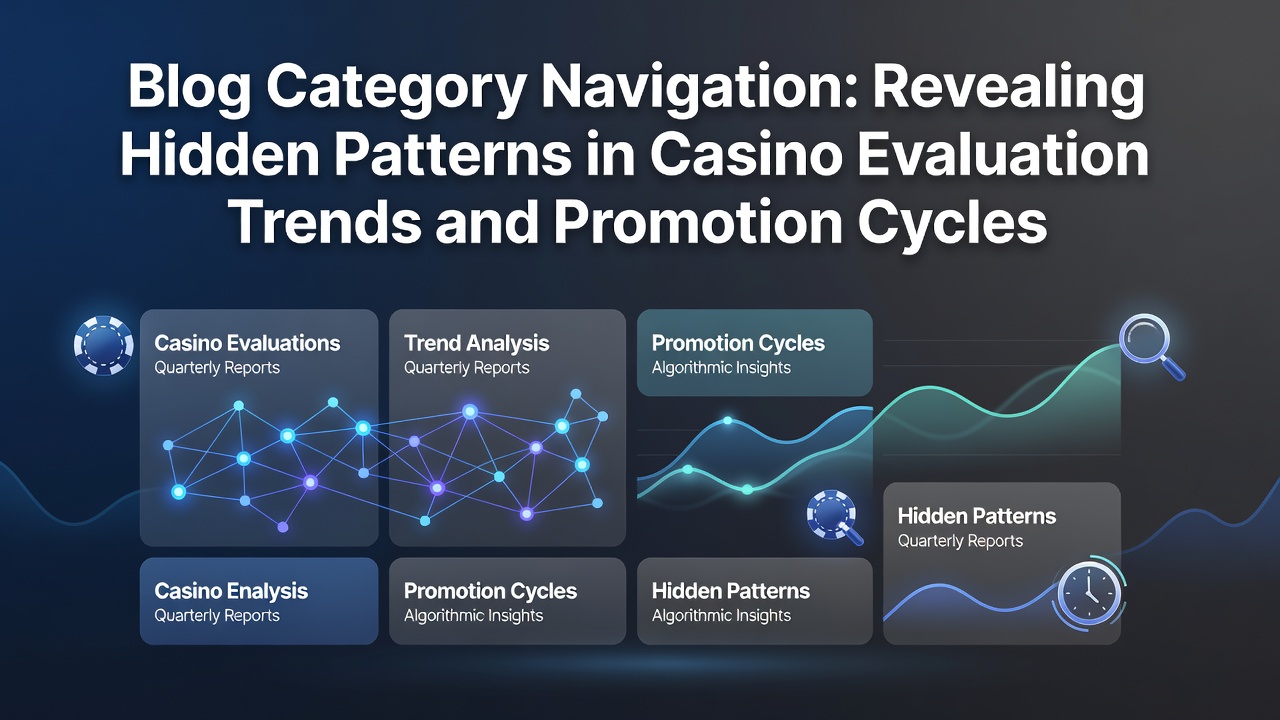 Detailed view of blog navigation categories tracking casino promotion cycles and evaluation metrics over time