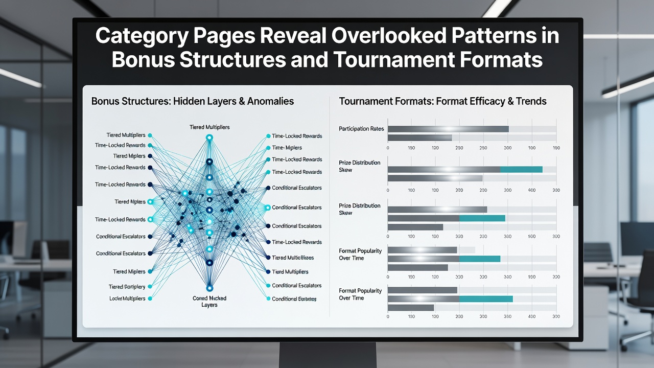 Detailed view of tournament category listings with buy-in and format filters