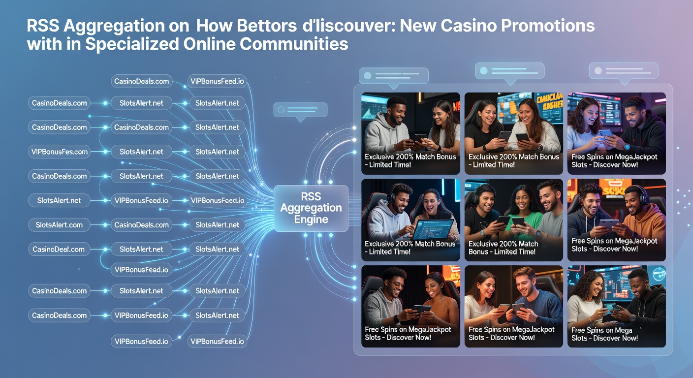 Bettors reviewing aggregated casino promotions through RSS tools in a specialized online community forum