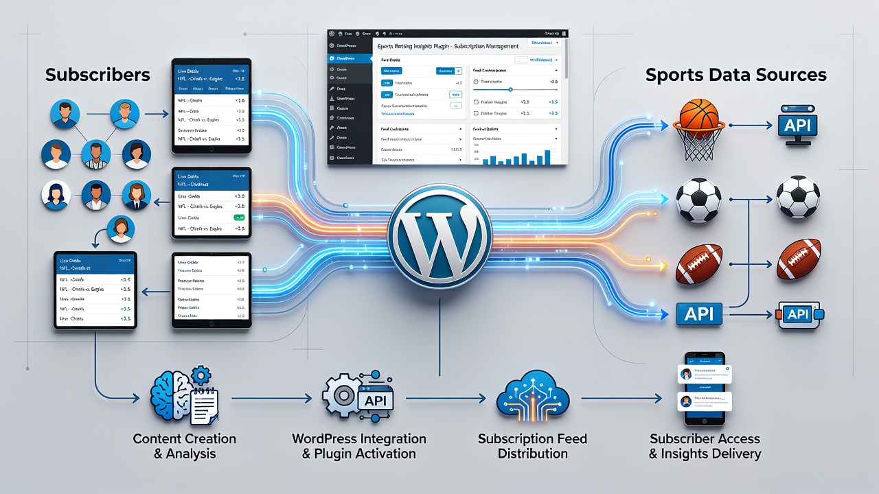 Analytics dashboard tracking subscriber engagement with betting insight feeds