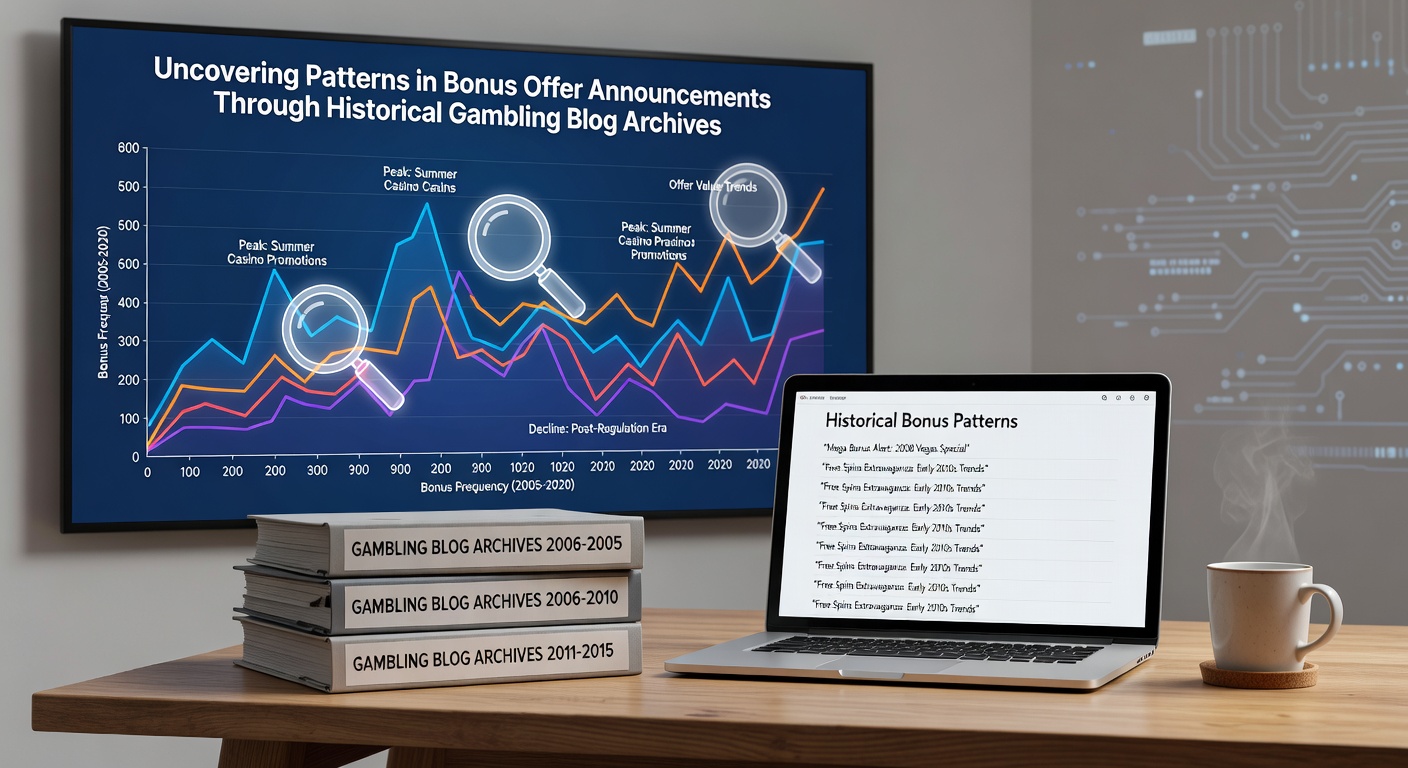 Historical gambling blog archive screenshot showing bonus offer announcements from various years